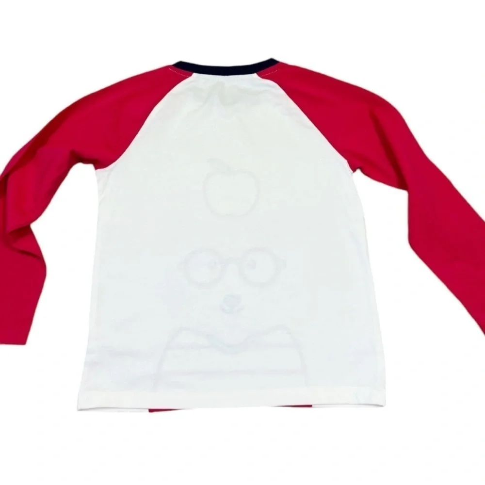 Lot of 2 Gymboree Boys 6 Embroidered Raglan Shirts Long Sleeve Pilot Dog Bear